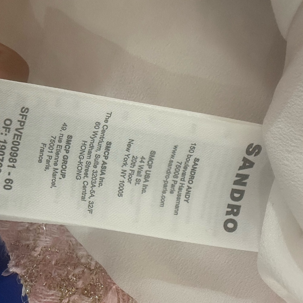 Sandro Textured PinkCream Jacket - Picture 7 of 9